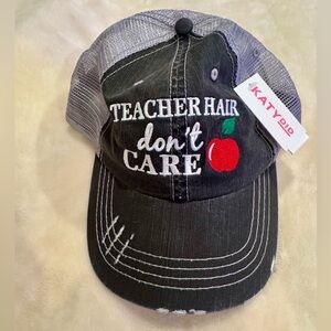 Black and Gray Trucker Hat with Embroidery